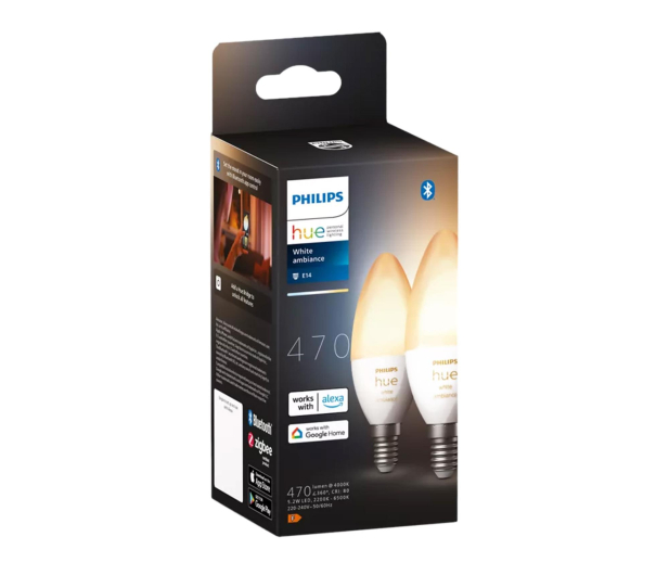 Philips Hue White ambiance Inteligentna Żarówka 2xE14 - 709614 - zdjęcie